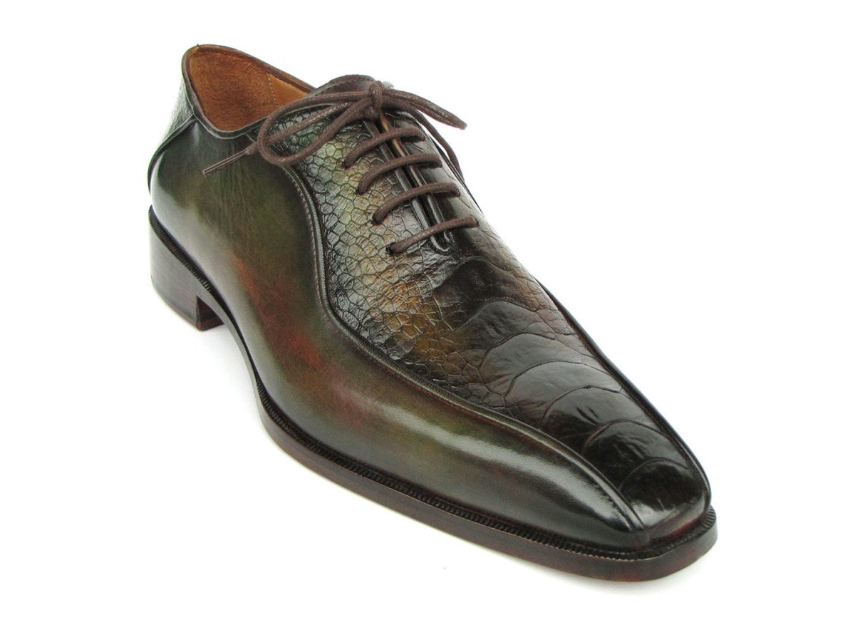 Paul Parkman Green Genuine Ostrich Leg Bicycle Toe Oxfords Shoes by Paul Parkman – Don't Panic Shoes