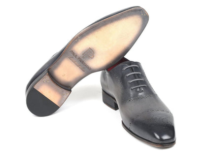 Paul Parkman Grey Hand - Painted Classic Brogues (IdZls34gry) by Paul Parkman – Don't Panic Shoes