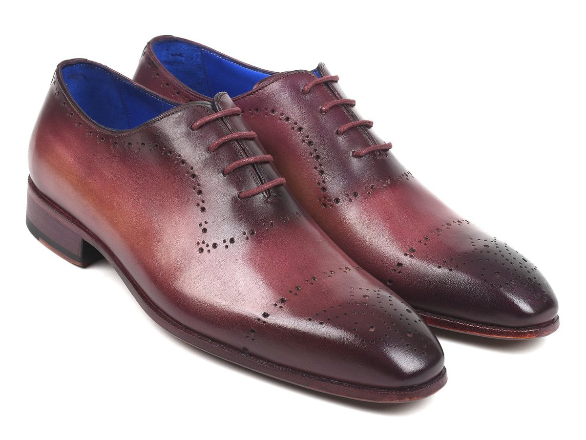 Paul Parkman Hand - PaInted Classic Brogues in Burgundy Shoes by Paul Parkman – Don't Panic Shoes