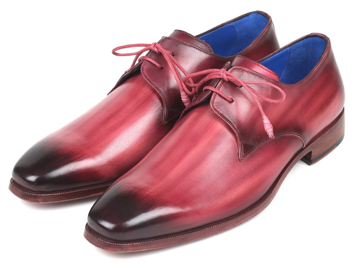 Paul Parkman HAnd - PaInted Derby Shoes in Pink and Purple Shoes by Paul Parkman – Don't Panic Shoes