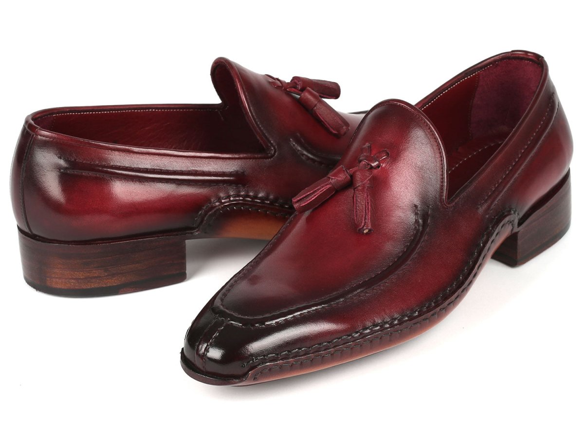 Paul Parkman Hand - Sewn Tassel Loafers Bordeaux (Id082 - Brd) by Paul Parkman – Don't Panic Shoes