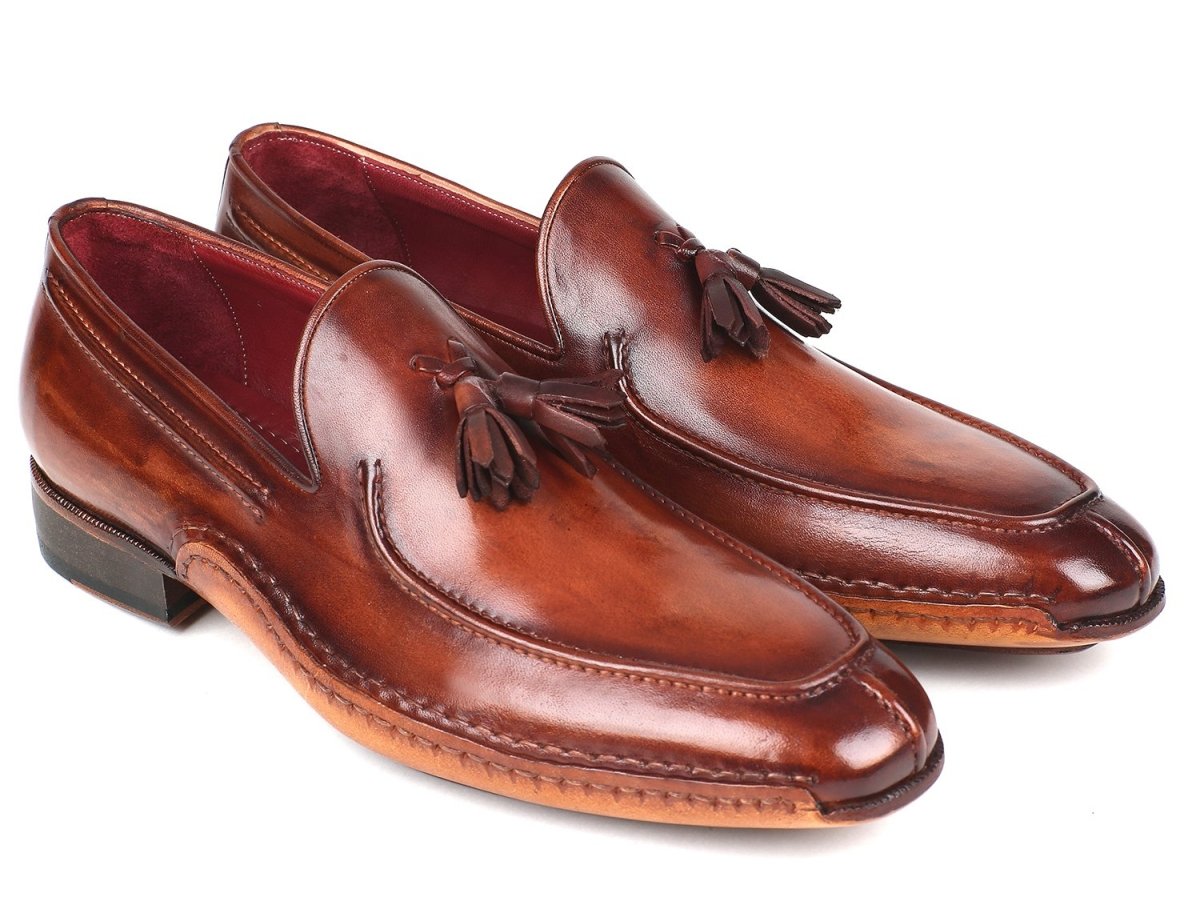 Paul Parkman Hand - Sewn Tassel Loafers In Brown Shoes by Paul Parkman – Don't Panic Shoes