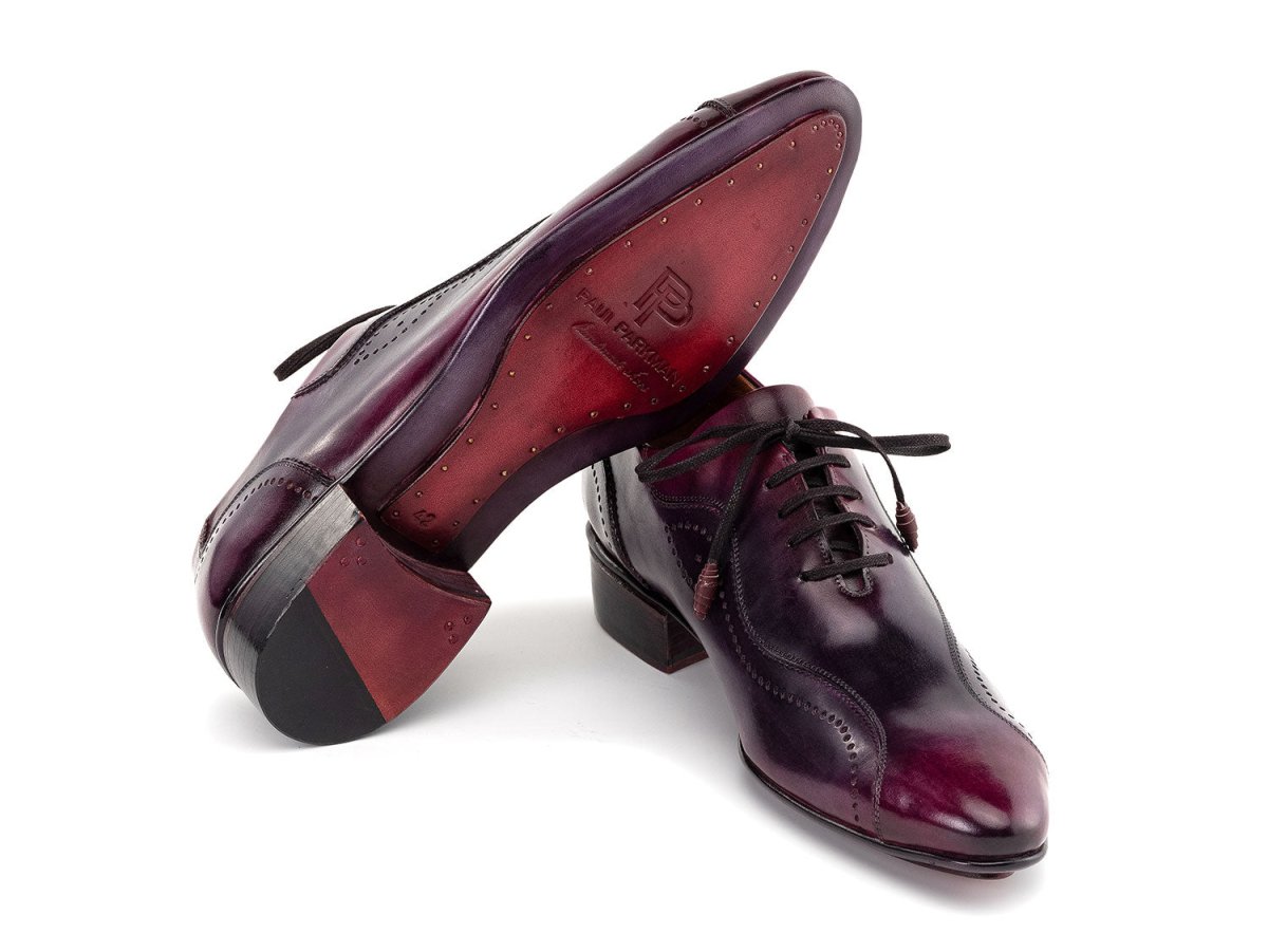 Paul Parkman Handmade Burnished Lace - Up Casual Shoes In Purple Shoes by Paul Parkman – Don't Panic Shoes
