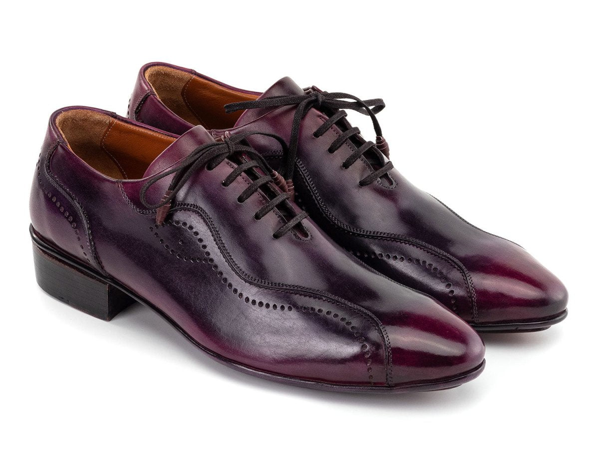 Paul Parkman Handmade Burnished Lace - Up Casual Shoes In Purple Shoes by Paul Parkman – Don't Panic Shoes