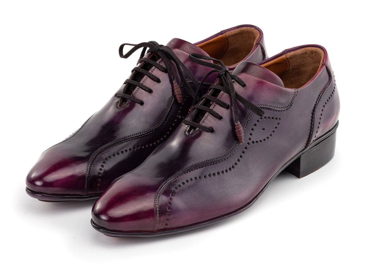 Paul Parkman Handmade Burnished Lace - Up Casual Shoes In Purple Shoes by Paul Parkman – Don't Panic Shoes