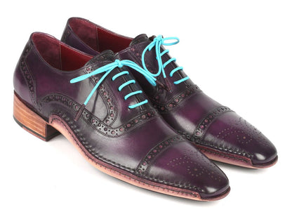 Paul Parkman Handsewn Captoe Oxfords Purple (Id5032 - Prp) by Paul Parkman – Don't Panic Shoes