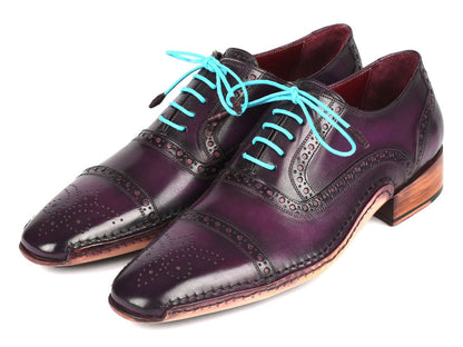 Paul Parkman Handsewn Captoe Oxfords Purple (Id5032 - Prp) by Paul Parkman – Don't Panic Shoes