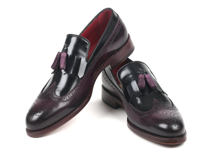Paul Parkman Kiltie Tassel Loafer Black And Purple (IdKt92px) by Paul Parkman – Don't Panic Shoes