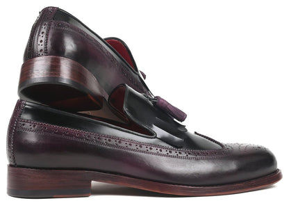 Paul Parkman Kiltie Tassel Loafer Black And Purple (IdKt92px) by Paul Parkman – Don't Panic Shoes