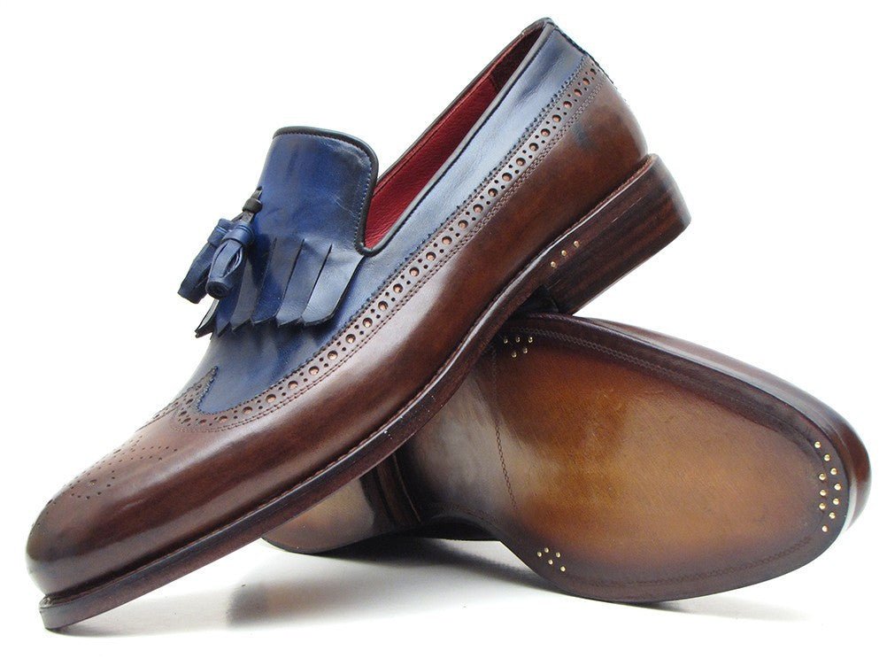 Paul Parkman Kiltie Tassel Loafer Dark Brown And Navy (IdKt44bn) by Paul Parkman – Don't Panic Shoes