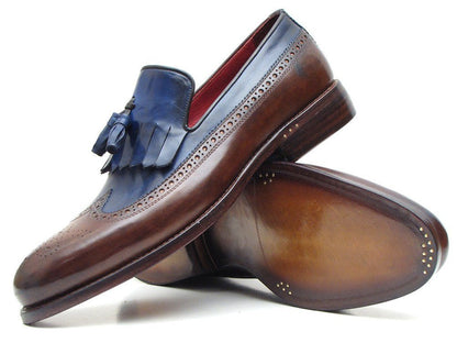 Paul Parkman Kiltie Tassel Loafer Dark Brown And Navy (IdKt44bn) by Paul Parkman – Don't Panic Shoes