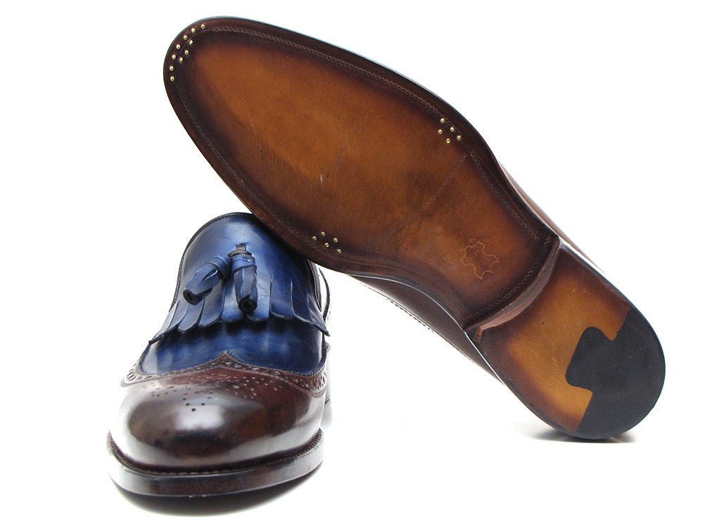 Paul Parkman Kiltie Tassel Loafer Dark Brown And Navy (IdKt44bn) by Paul Parkman – Don't Panic Shoes