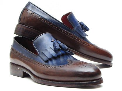 Paul Parkman Kiltie Tassel Loafer Dark Brown And Navy (IdKt44bn) by Paul Parkman – Don't Panic Shoes