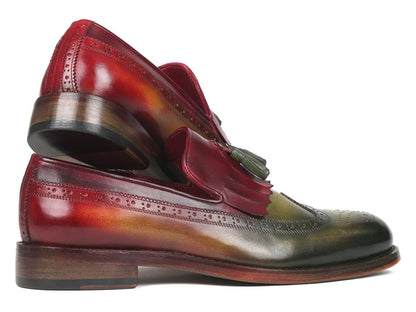 Paul Parkman Kiltie Tassel Loafer Green And Bordeaux (IdKt39rd) by Paul Parkman – Don't Panic Shoes