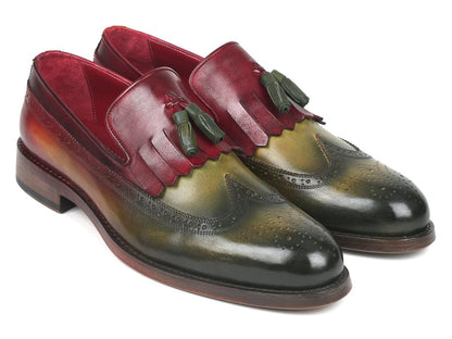 Paul Parkman Kiltie Tassel Loafer Green And Bordeaux (IdKt39rd) by Paul Parkman – Don't Panic Shoes