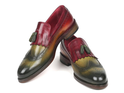 Paul Parkman Kiltie Tassel Loafer Green And Bordeaux (IdKt39rd) by Paul Parkman – Don't Panic Shoes