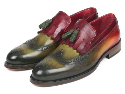 Paul Parkman Kiltie Tassel Loafer Green And Bordeaux (IdKt39rd) by Paul Parkman – Don't Panic Shoes
