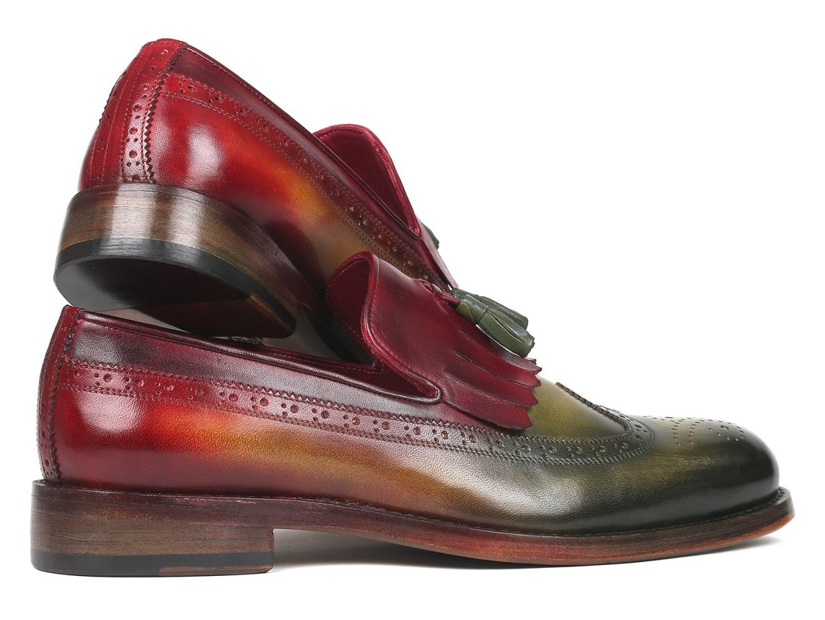 Paul Parkman Kiltie Tassel Loafer In Green And Bordeaux Shoes by Paul Parkman – Don't Panic Shoes