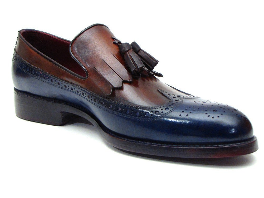 Paul Parkman Kiltie Tassel Loafer Navy And Tobacco (IdKt74nb) by Paul Parkman – Don't Panic Shoes