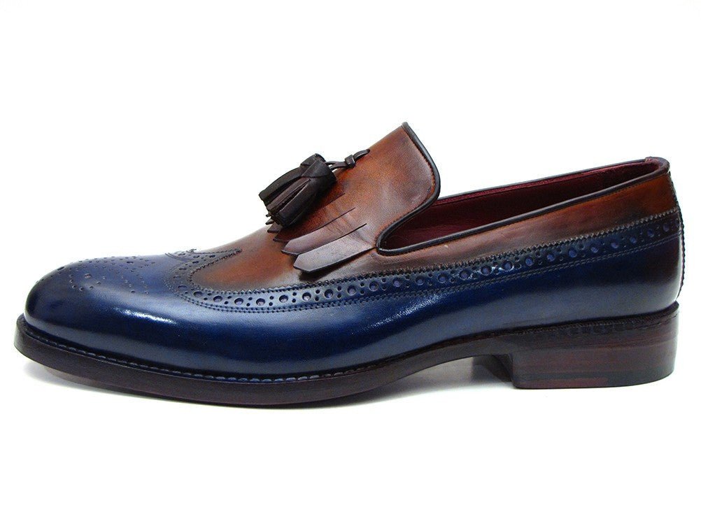 Paul Parkman Kiltie Tassel Loafer Navy And Tobacco (IdKt74nb) by Paul Parkman – Don't Panic Shoes