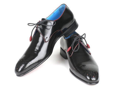 Paul Parkman Medallion Toe Black Derby Shoes (Id54rg88) by Paul Parkman – Don't Panic Shoes