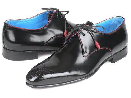 Paul Parkman Medallion Toe Black Derby Shoes (Id54rg88) by Paul Parkman – Don't Panic Shoes