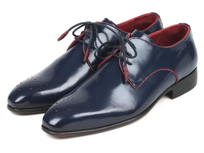 Paul Parkman Medallion Toe Navy Derby Shoes (Id57rg27) by Paul Parkman – Don't Panic Shoes