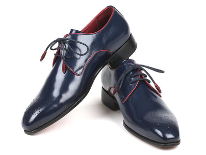 Paul Parkman Medallion Toe Navy Derby Shoes (Id57rg27) by Paul Parkman – Don't Panic Shoes