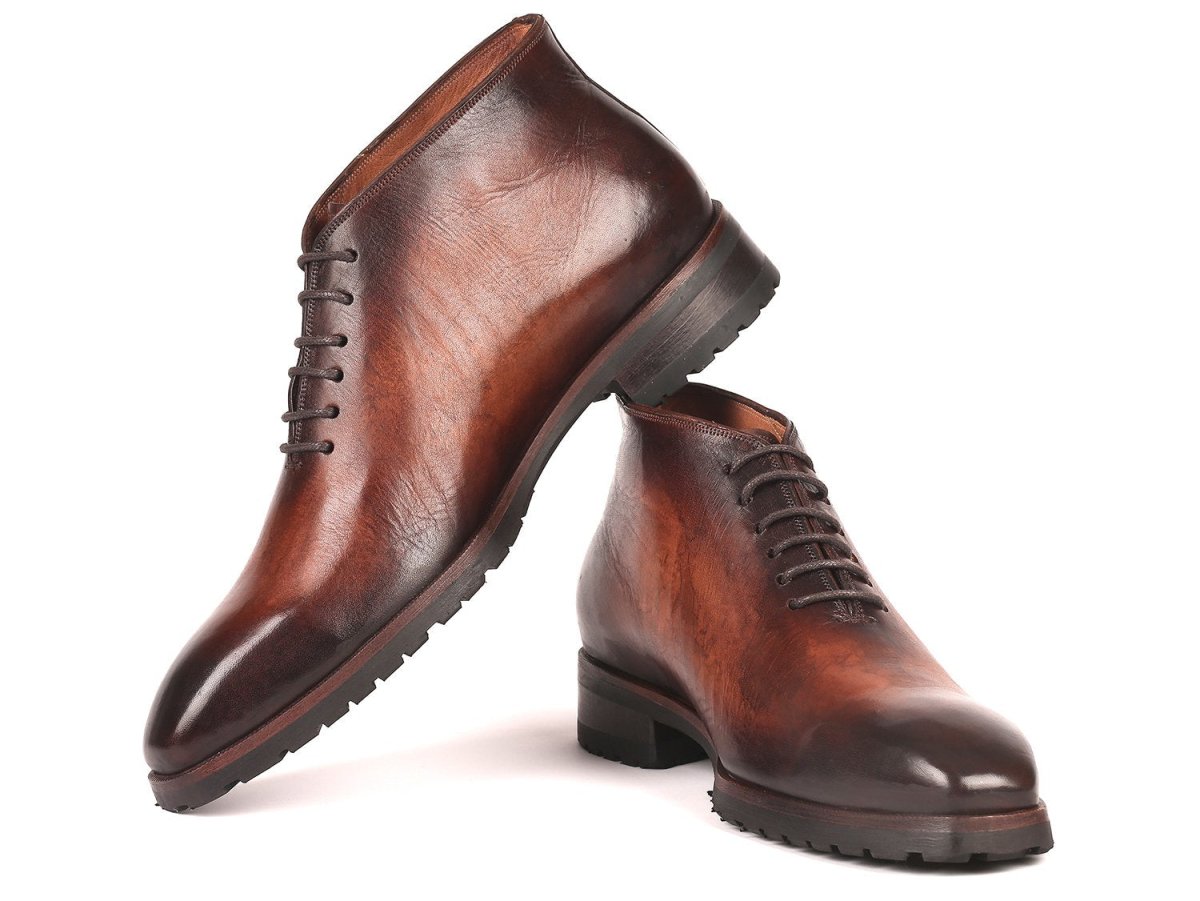 Paul Parkman Men's Ankle Boots Brown Burnished (Id791brw24) by Paul Parkman – Don't Panic Shoes