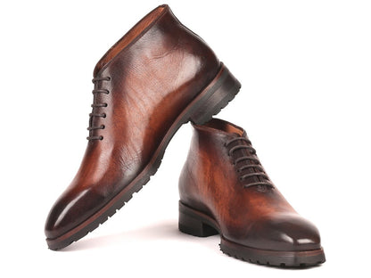 Paul Parkman Men's Ankle Boots Brown Burnished (Id791brw24) by Paul Parkman – Don't Panic Shoes
