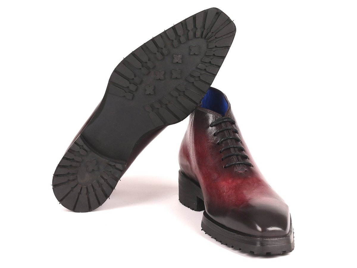 Paul Parkman Men's Ankle Boots In Bordeaux Burnished Shoes by Paul Parkman – Don't Panic Shoes