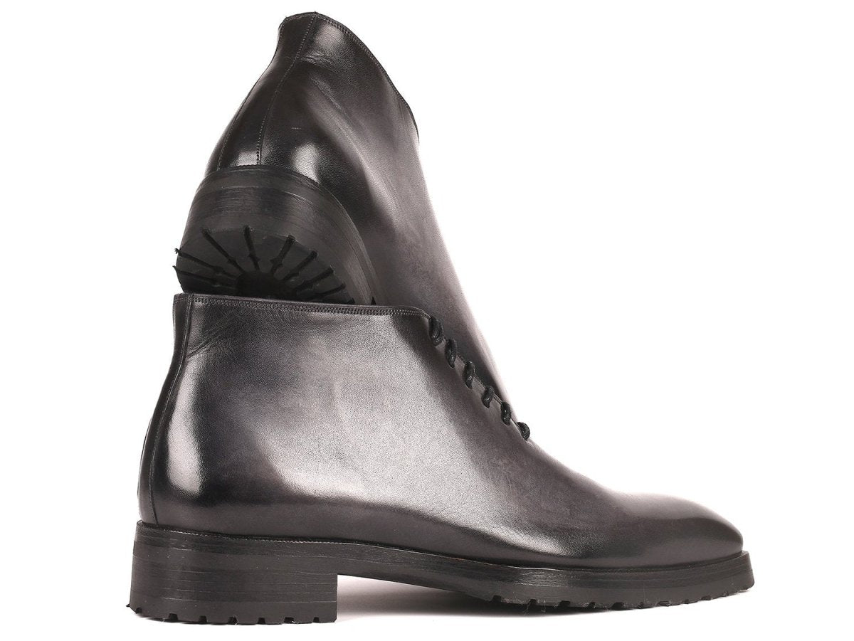 Paul Parkman Men's Ankle Boots In Gray Burnished Shoes by Paul Parkman – Don't Panic Shoes