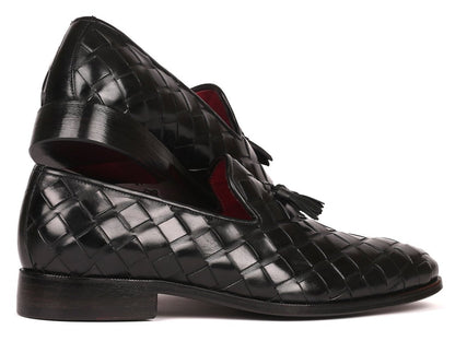 Paul Parkman Men's Big Braided Tassel Loafers Black (Id6623 - Blk) by Paul Parkman – Don't Panic Shoes