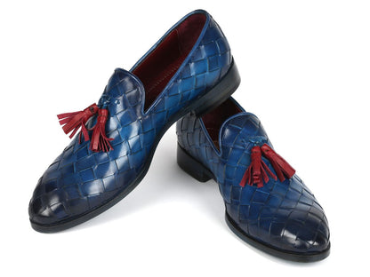Paul Parkman Men's Big Braided Tassel Loafers Blue (Id6623 - Blu) Shoes by Paul Parkman – Don't Panic Shoes
