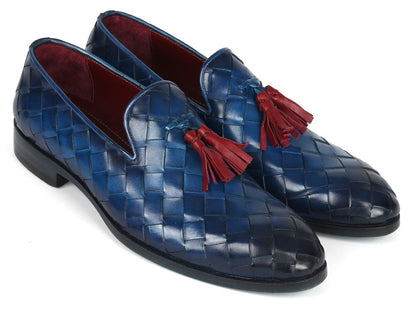 Paul Parkman Men's Big Braided Tassel Loafers Blue (Id6623 - Blu) Shoes by Paul Parkman – Don't Panic Shoes