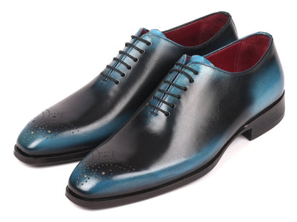 Paul Parkman Men's Black And Blue Wholecut Oxfords (IdKr884blu) by Paul Parkman – Don't Panic Shoes