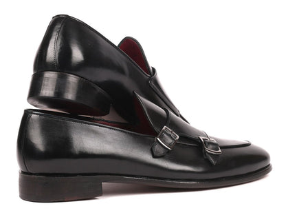 Paul Parkman Men's Black Double Monkstrap Shoes (IdHt82blk) by Paul Parkman – Don't Panic Shoes