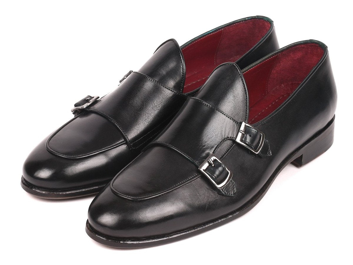 Paul Parkman Men's Black Double Monkstrap Shoes (IdHt82blk) by Paul Parkman – Don't Panic Shoes
