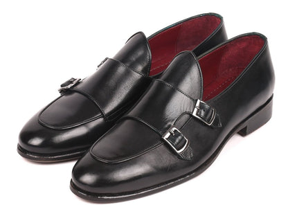 Paul Parkman Men's Black Double Monkstrap Shoes (IdHt82blk) by Paul Parkman – Don't Panic Shoes