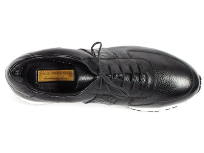 Paul Parkman Men's Black Floater Leather Sneakers (IdLp206blk) by Paul Parkman – Don't Panic Shoes