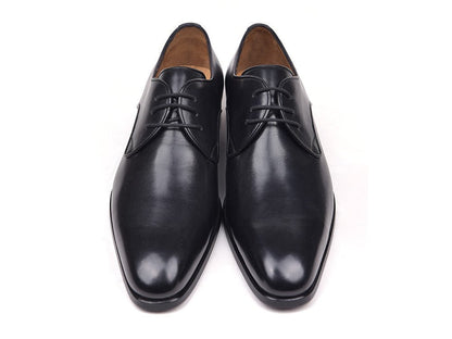 Paul Parkman Men's Black Leather Derby Shoes (Id34dr - Blk) by Paul Parkman – Don't Panic Shoes