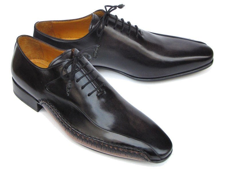 Paul Parkman Men's Black Leather Oxfords - Side HAndsewn Leather Upper and Leather Sole (Id018 - Blk) by Paul Parkman – Don't Panic Shoes