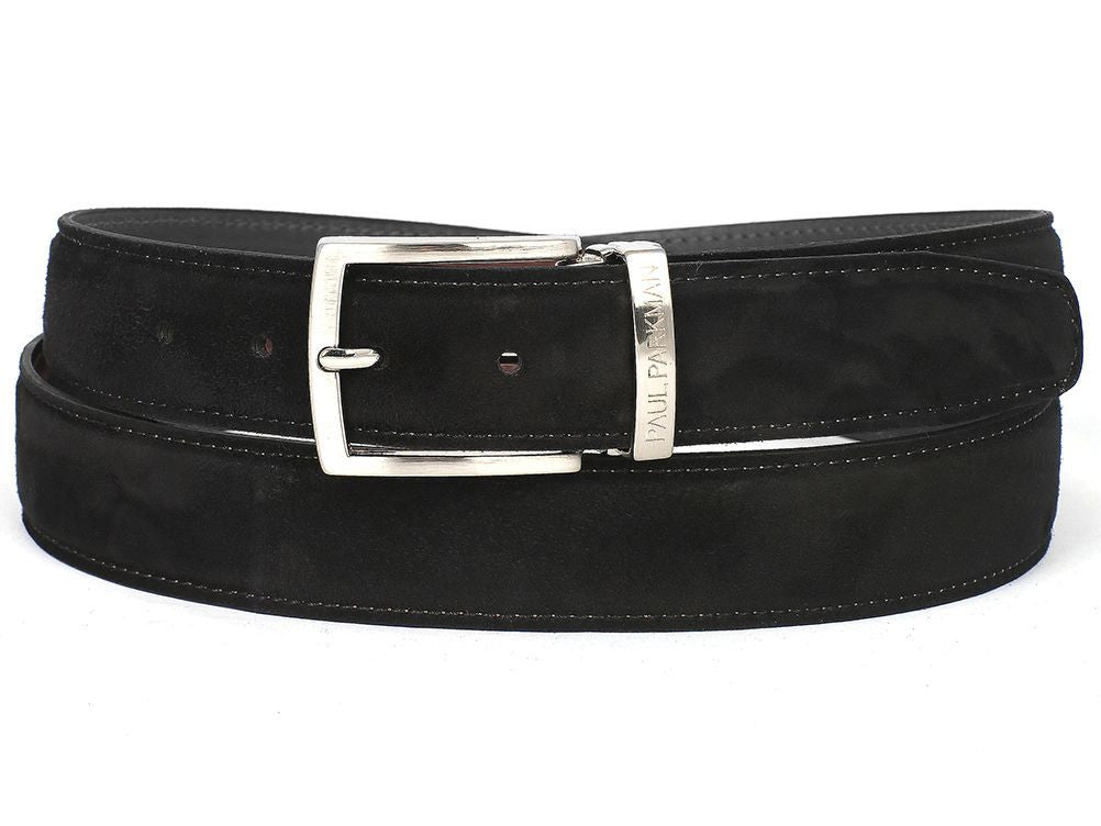 Paul Parkman Men's Black Suede Belt (IdB06 - Blk) by Paul Parkman – Don't Panic Shoes
