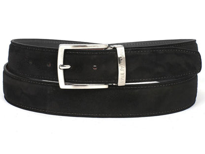 Paul Parkman Men's Black Suede Belt (IdB06 - Blk) by Paul Parkman – Don't Panic Shoes