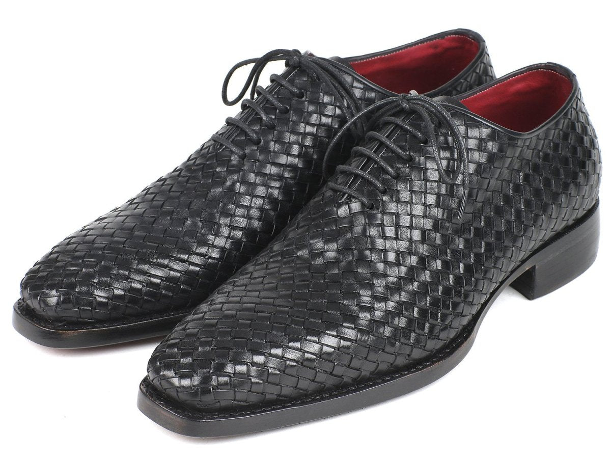 Paul Parkman Men's Black Woven Leather Oxfords (Id044wn86) by Paul Parkman – Don't Panic Shoes