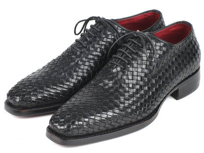 Paul Parkman Men's Black Woven Leather Oxfords (Id044wn86) by Paul Parkman – Don't Panic Shoes