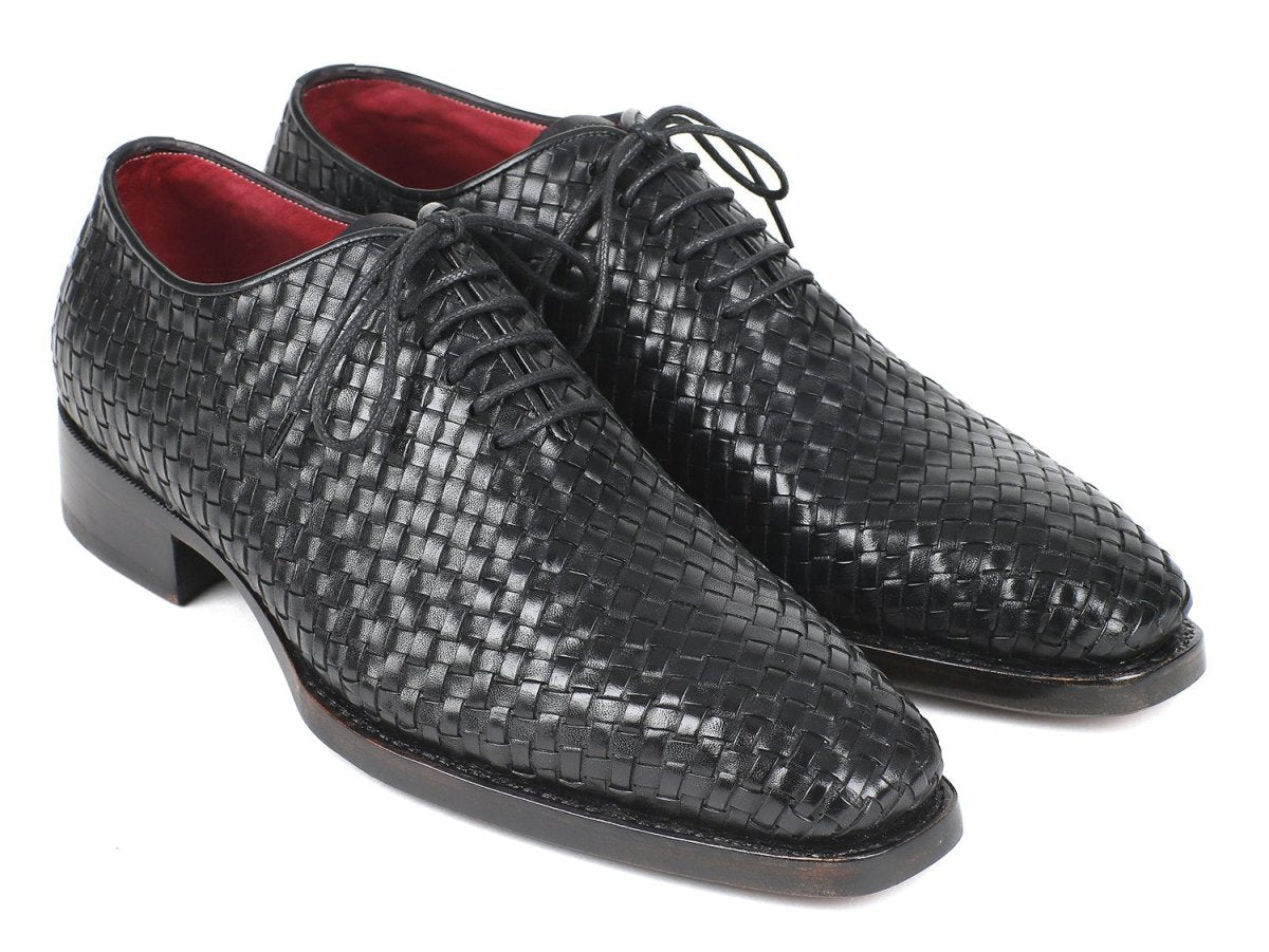 Paul Parkman Men's Black Woven Leather Oxfords (Id044wn86) by Paul Parkman – Don't Panic Shoes