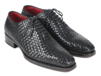 Paul Parkman Men's Black Woven Leather Oxfords (Id044wn86) by Paul Parkman – Don't Panic Shoes