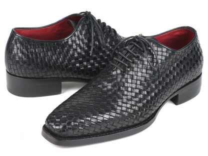 Paul Parkman Men's Black Woven Leather Oxfords (Id044wn86) by Paul Parkman – Don't Panic Shoes