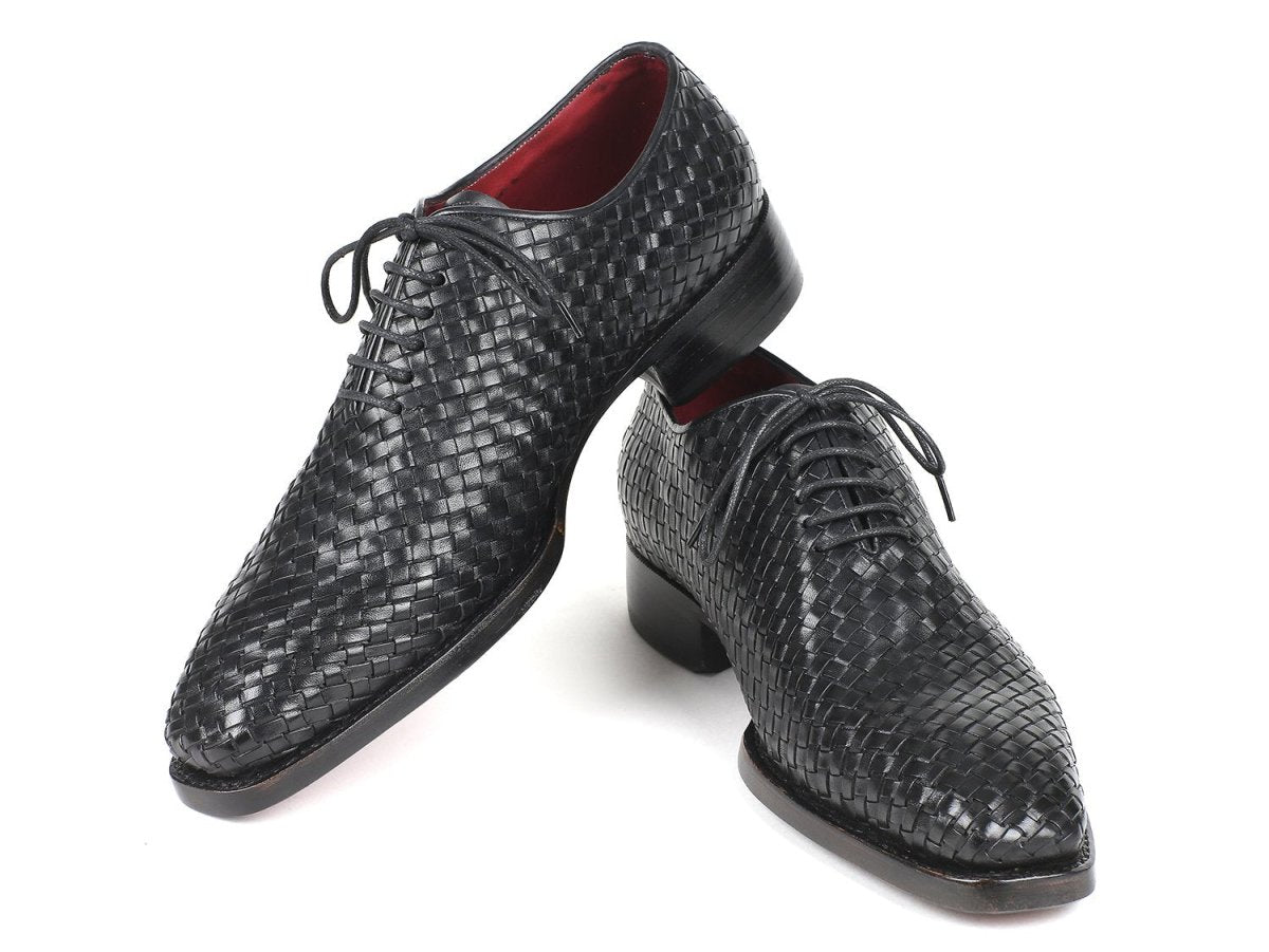 Paul Parkman Men's Black Woven Leather Oxfords (Id044wn86) by Paul Parkman – Don't Panic Shoes